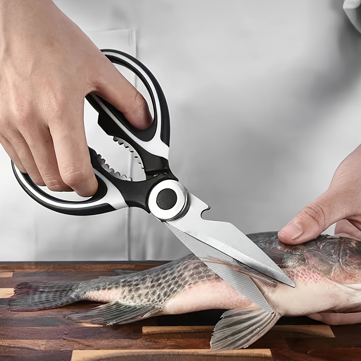 Stainless Steel Kitchen Scissors Multi Purpose Duck Fish And