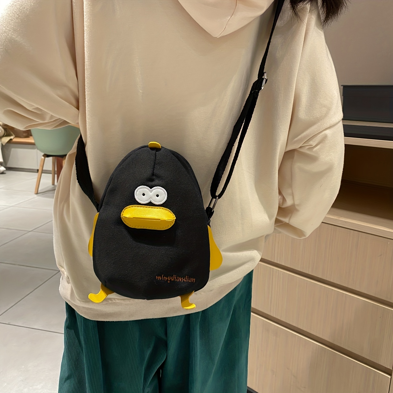 Duck Design Crossbody Bag, Kawaii Cartoon Fanny Pack, Girls Cute Nylon  Chest Purse - Temu