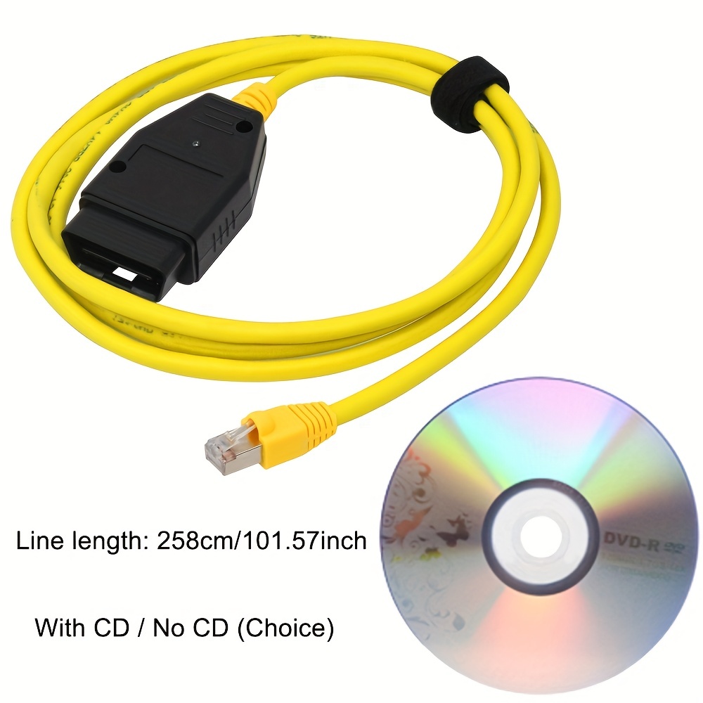 Car Enet OBD2 RJ45 Cable Ethernet 6.6ft/2M Cable RJ45 Ethernet Connector  Tools