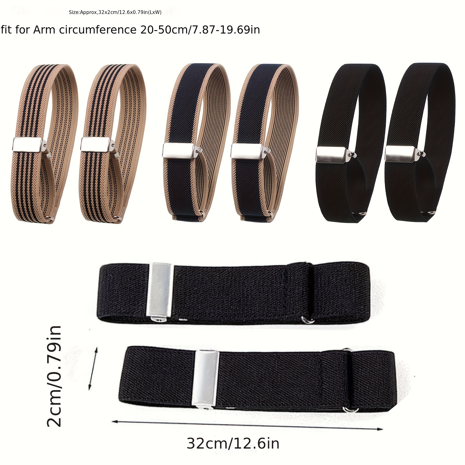 Adjustable Elastic Armband Shirt Sleeve Holder Arm Cuffs - Temu