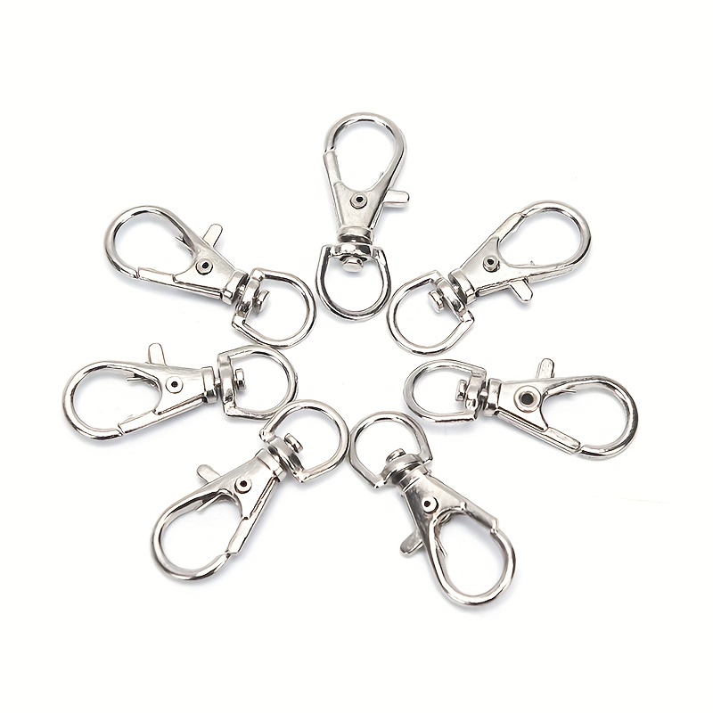  100PCS Swivel Snap Hooks with Key Rings, 50Pcs Key Chain Clip  Hooks and 50Pcs Key Rings, Lanyard Lobster Claw Clasps for Keychains  Jewelry Art Crafts