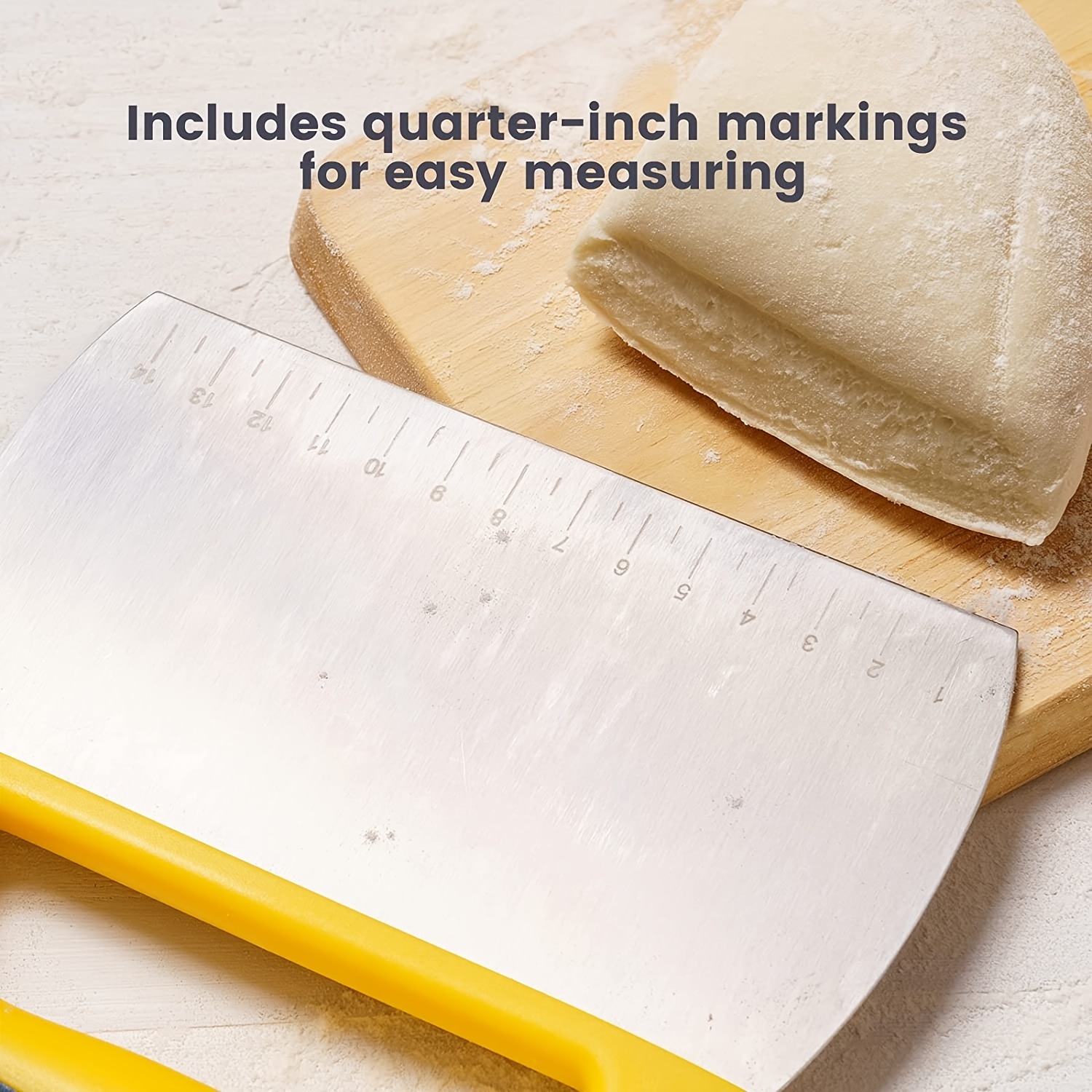 Pastry, Pasta Cutter & Bench Chopper, Scraper With Ruler