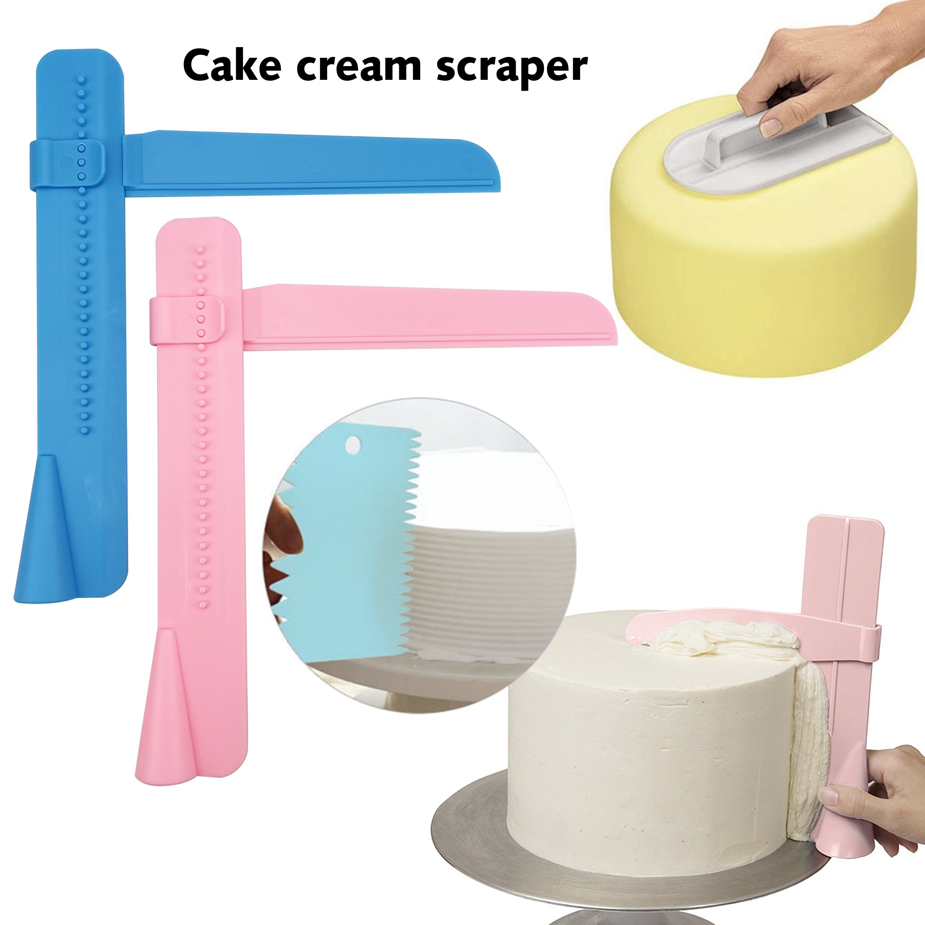 Silicone Scraper Cream Scraper Cake Scraper Baking Tool Semi
