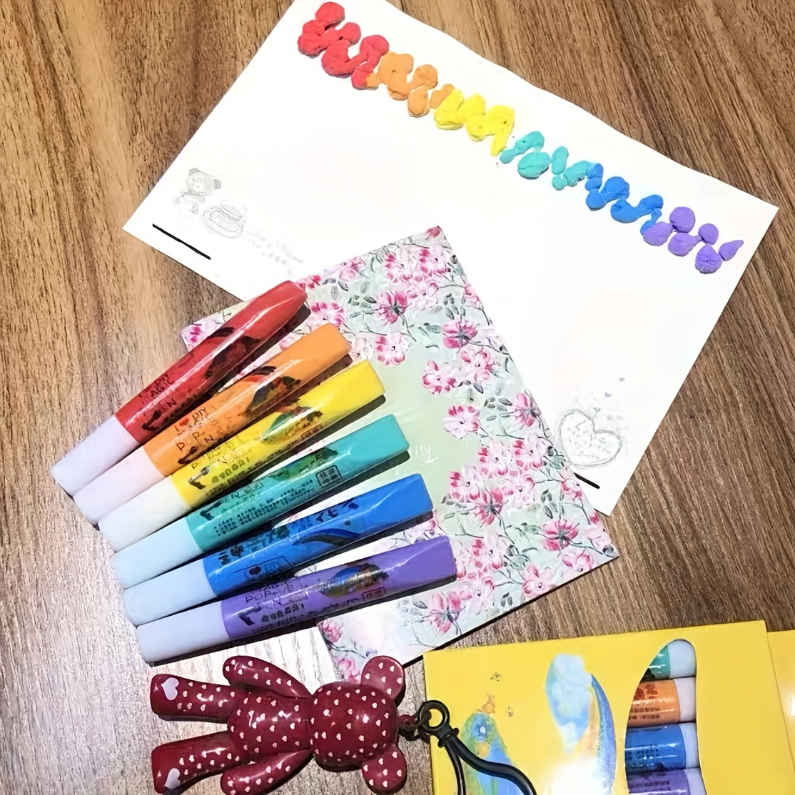 Cheap 6Pcs Popcorn Pen Fluffy Paint Colorful Bubble Pens Creative DIY 3D  Art Crafts Drawing Pen for Home School