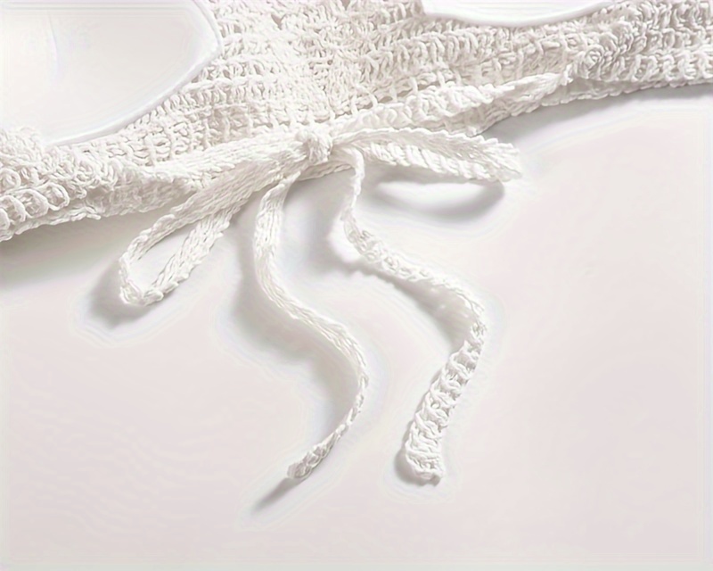 Bohemian Ethnic Women's Swimsuit Top - Lace-Up Halterneck with Chest Cut-Outs, Geometric Embroidery & Adjustable Suspender Straps, Non-Removable Padded Cups, Hand Wash Only, Beachwear Fashion, Laceup Detailing, Intricate Embroidery, Stylish Swimwear, Summer Travelers