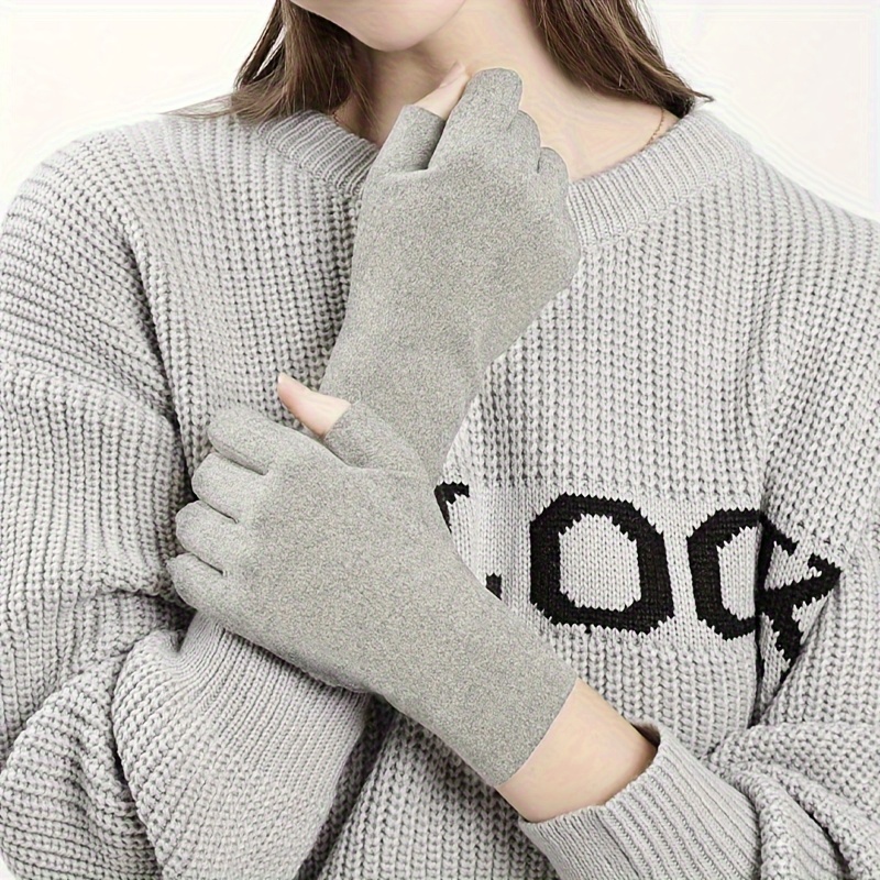 Women's Warm Fingerless Gloves, Durable & Cozy
