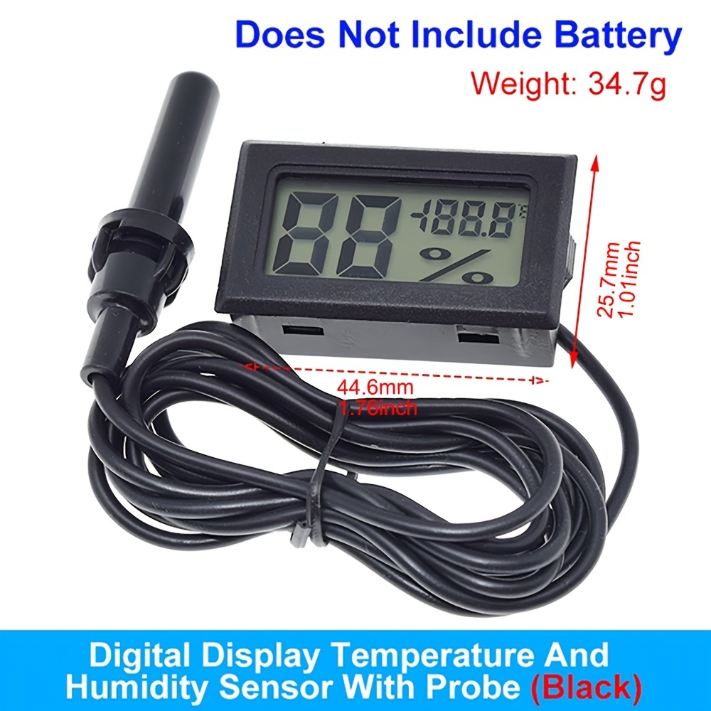 Mini LCD Digital Thermometer Hygrometer Gauge Tester Probe Incubator  Aquarium Temperature Humidity Meter Sensor Detector