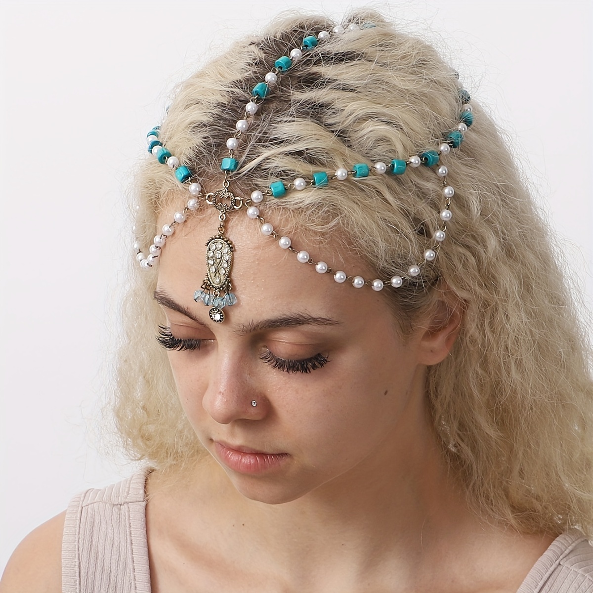 Art deco hot sale hair chain