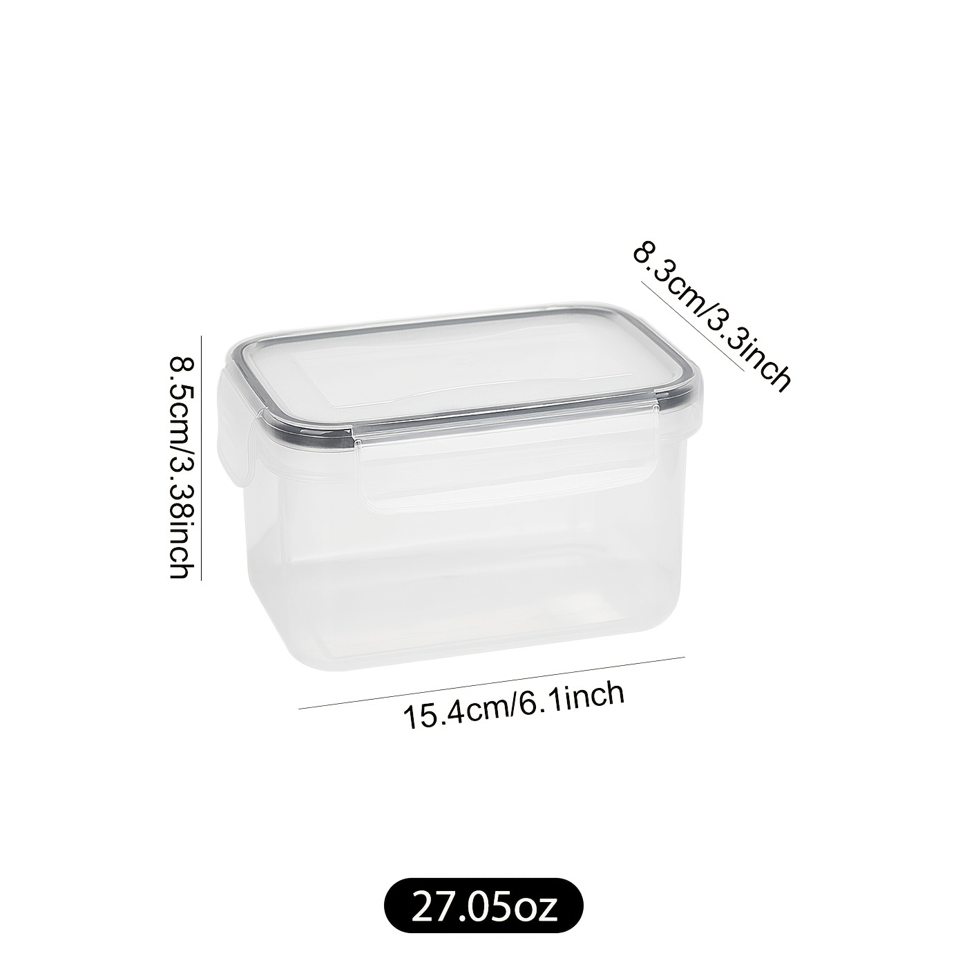 1pc Food Storage Containers With Lids Plastic Airtight Deli Food Containers  Freezer Safe For Store Fruit Veggie Noodles 11 8in 6 1in 96oz - Home &  Kitchen - Temu