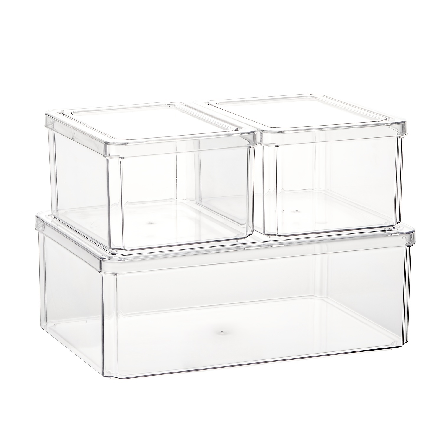 food-grade plastic clear storage boxes stackable