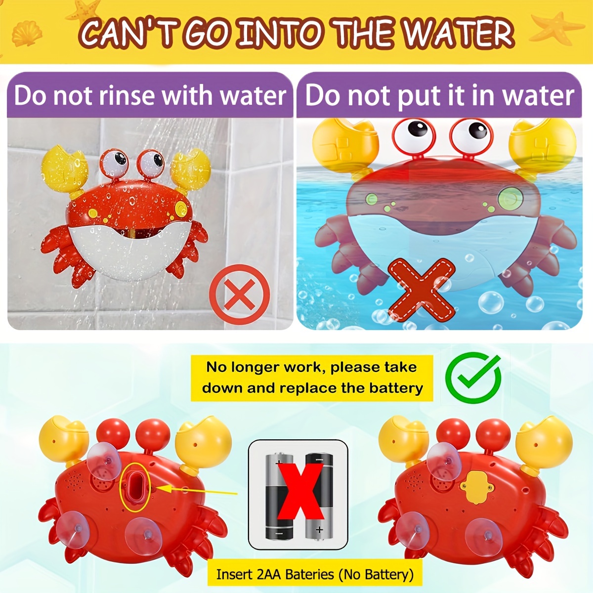 Crab Bath Bubble Maker For Bathtub Baby Bath Toys - Temu