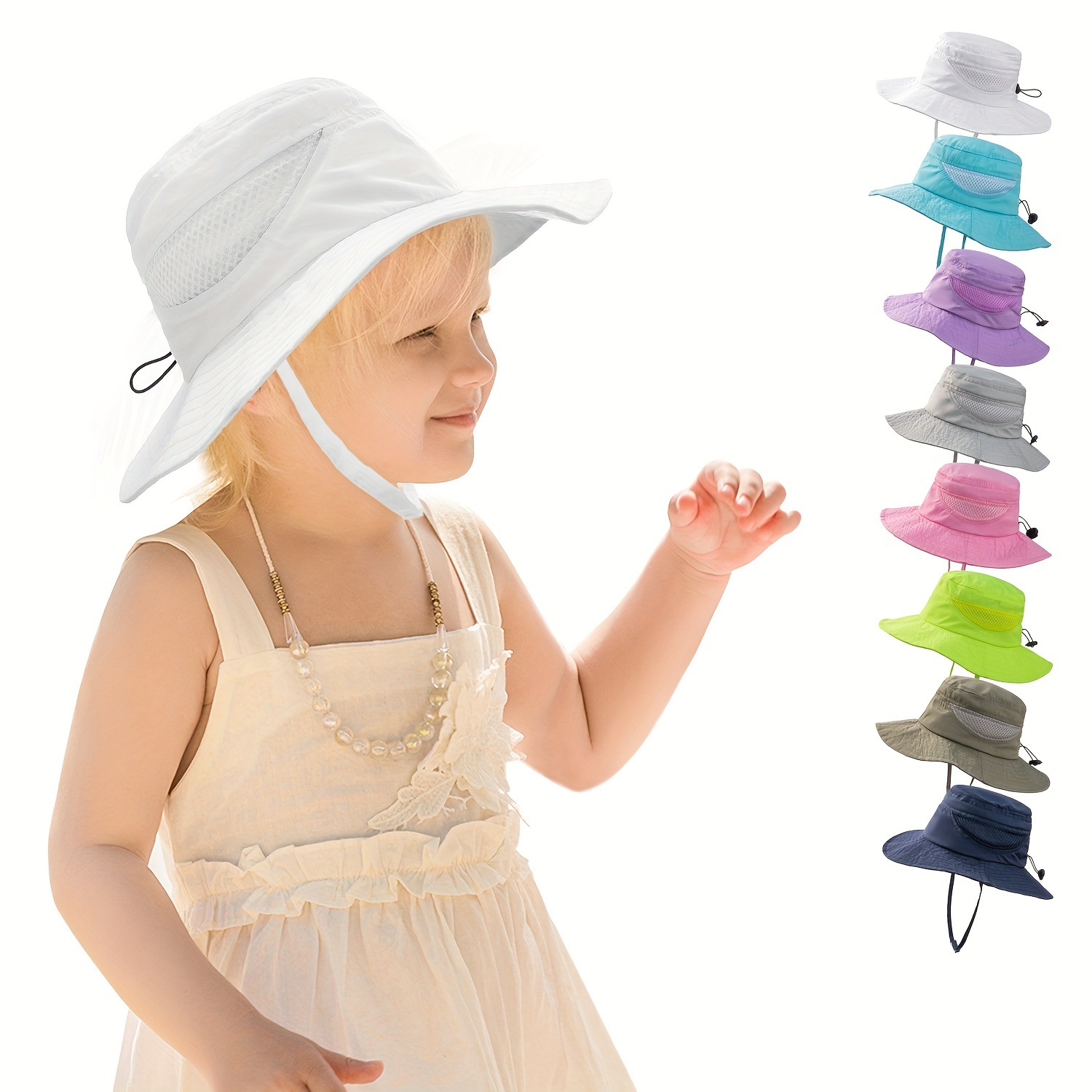 Boys Girls Teen Casual Plain Color Wide Brim Sun Protection - Temu Australia