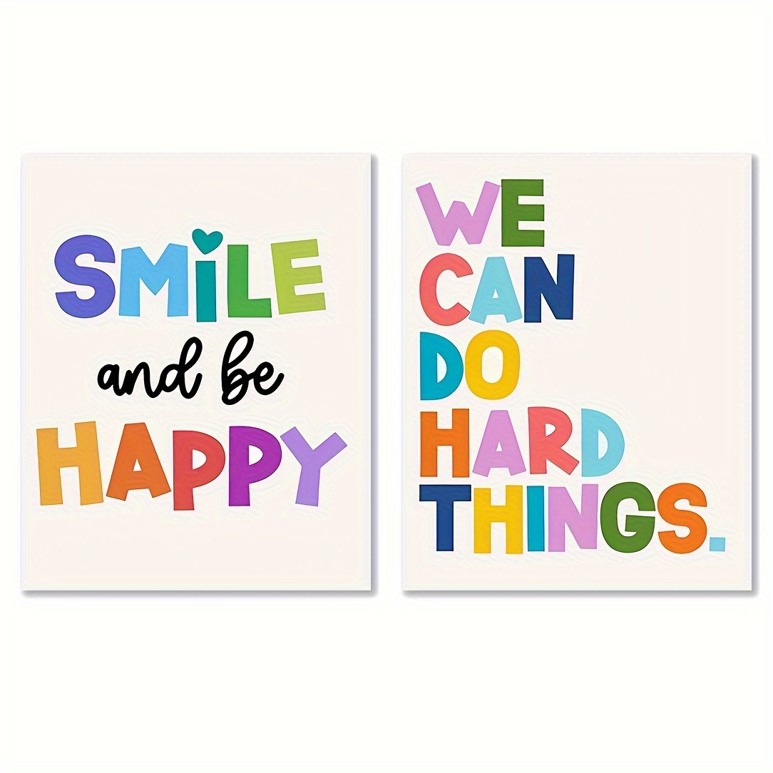 

2pcs Inspirational Positive Paintings - Perfect For Bedroom, Living Room, And Classroom Decor - Frameless And To Hang - 8inch X 10inch Eid Al-adha Mubarak