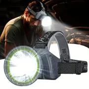 1pc led rechargeable headlamp super bright spotlight flashlight waterproof 90 angle adjustable headlamp for outdoor camping fishing running details 1