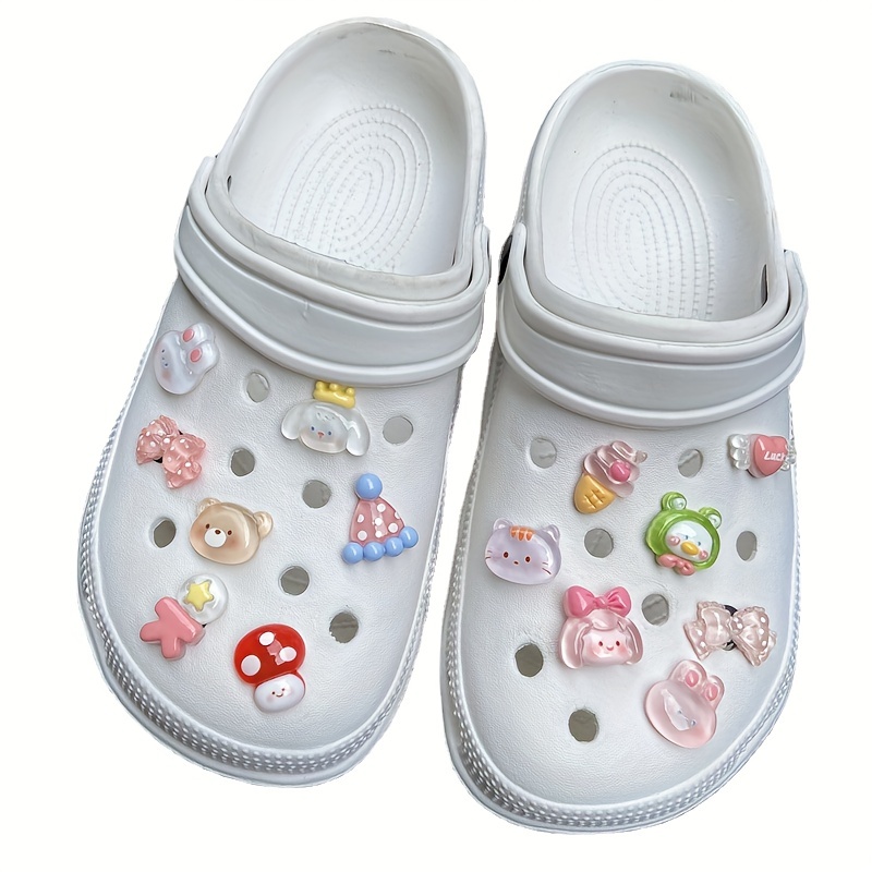 Cute Transparent Resin Cartoon Shoes Charms For Clogs - Temu