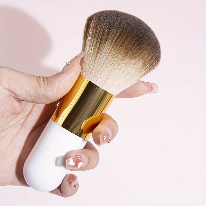 1pc Mushroom Head Powder Blusher Brush Multipurpose Mushroom Shape Soft  Bristles Nail Art Dust Brush Face Makeup Brush For Beginner For Home