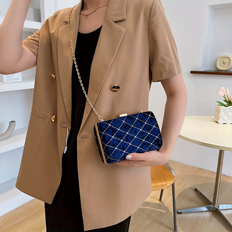 Fashion Geometric Mini Party Evening Purse Crossbody Shoulder Bag Gold –