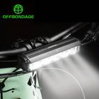 offbondage waterproof front bike light with battery usb rechargeable mtb and road cycling lamp for safe night riding