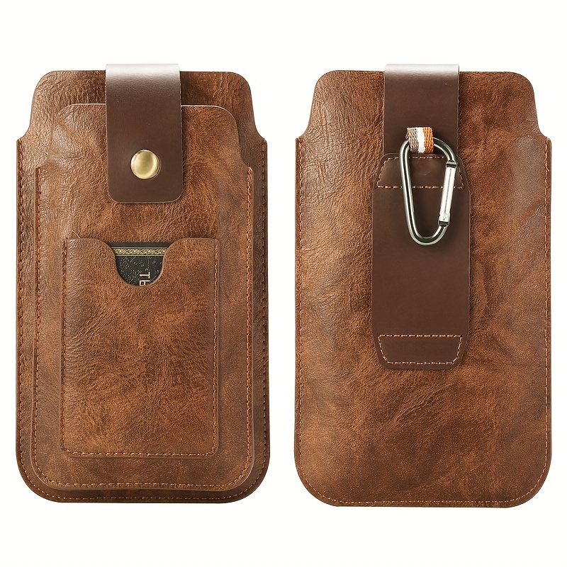 Étui en cuir pour homme/Sacoche de ceinture pour téléphone portable, 10,5 x  17 cm