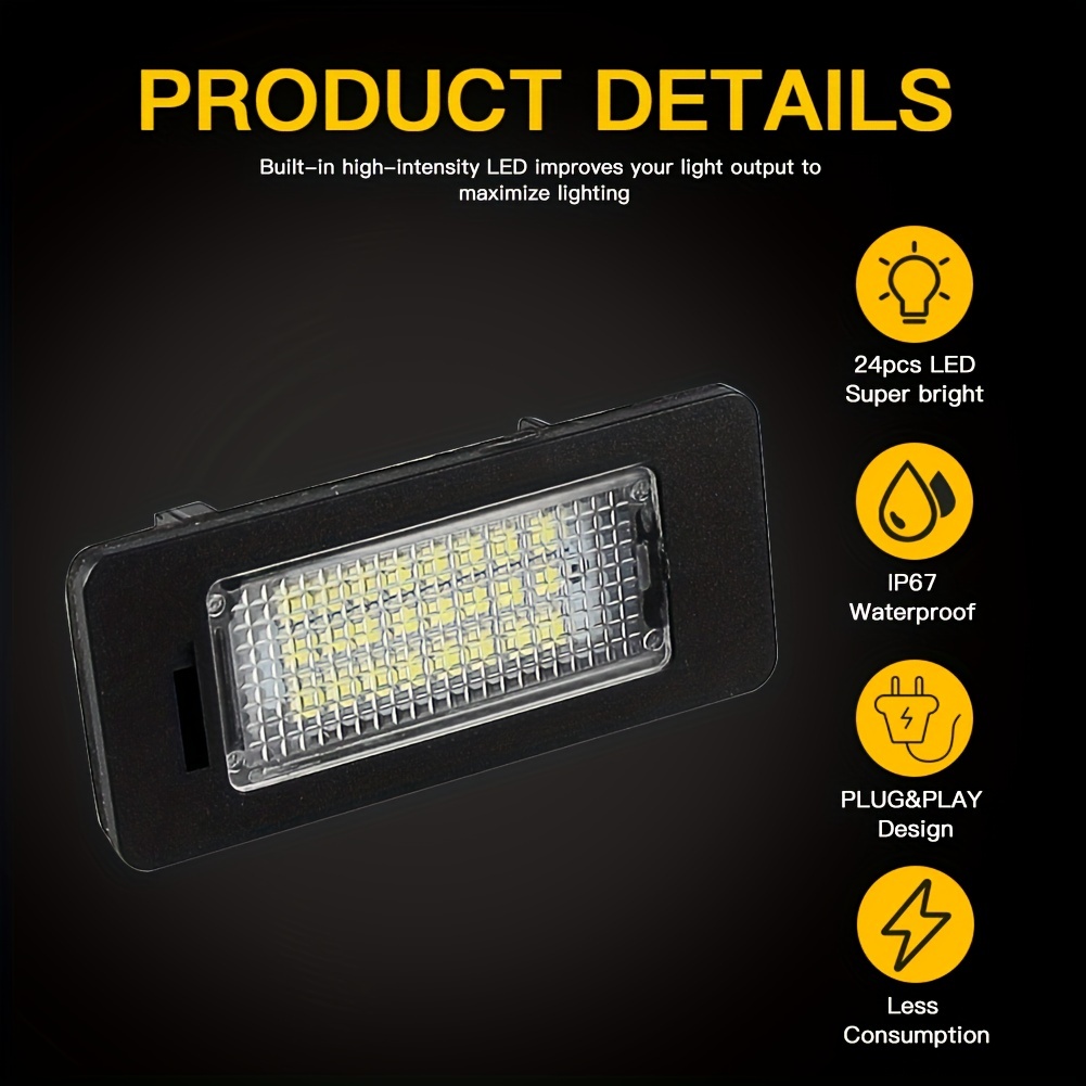 LED License Plate Light 63267165646 63267193293 Energy Saving For