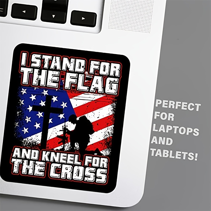 Stand for the Flag Kneel for the Cross, Decals, Decals for Car, Decals for  Tumblers, Decals for Laptops, Vinyl Decal, Christian Decal, Flag 