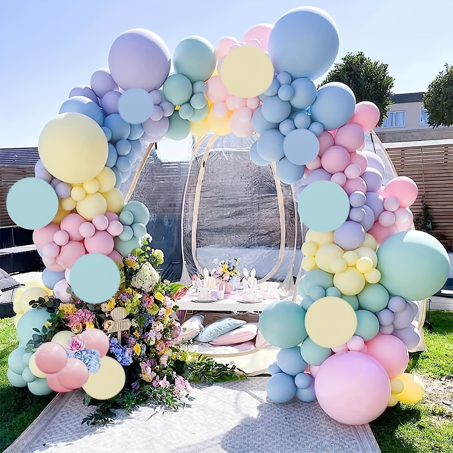 

125pcs Pastel Balloons Arch Garland Kit, Rainbow Balloons Assorted Macaron Colorful Balloons For Magical Unicorn Baby Shower Ice Cream Party Supplies