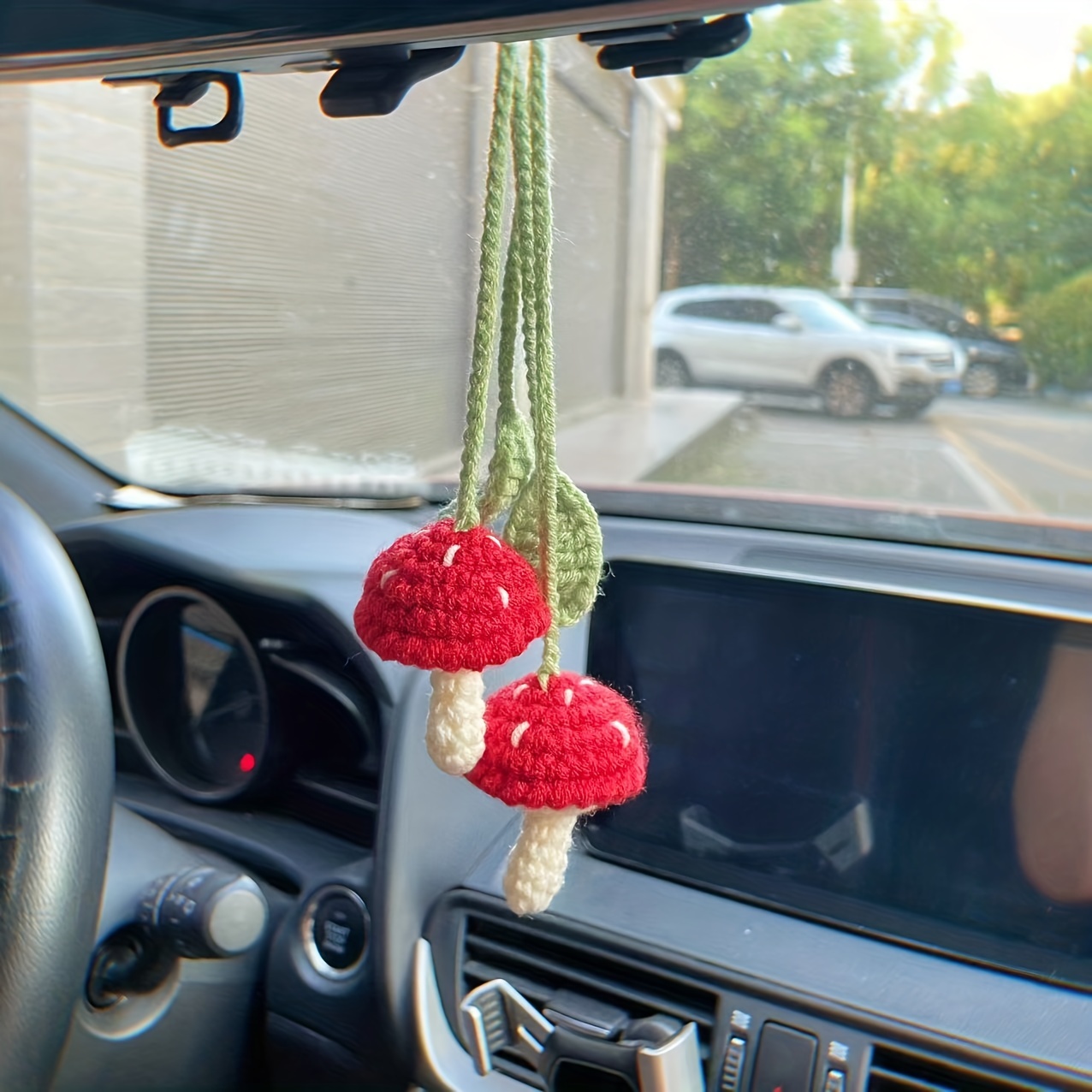 Accessoires suspendus de voiture champignon au crochet, accessoire