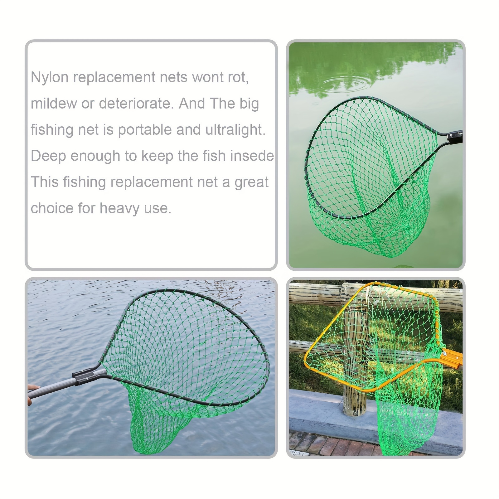 Dovesun Foldable 6 Sizes Fishing Net Fishing Net Replacement