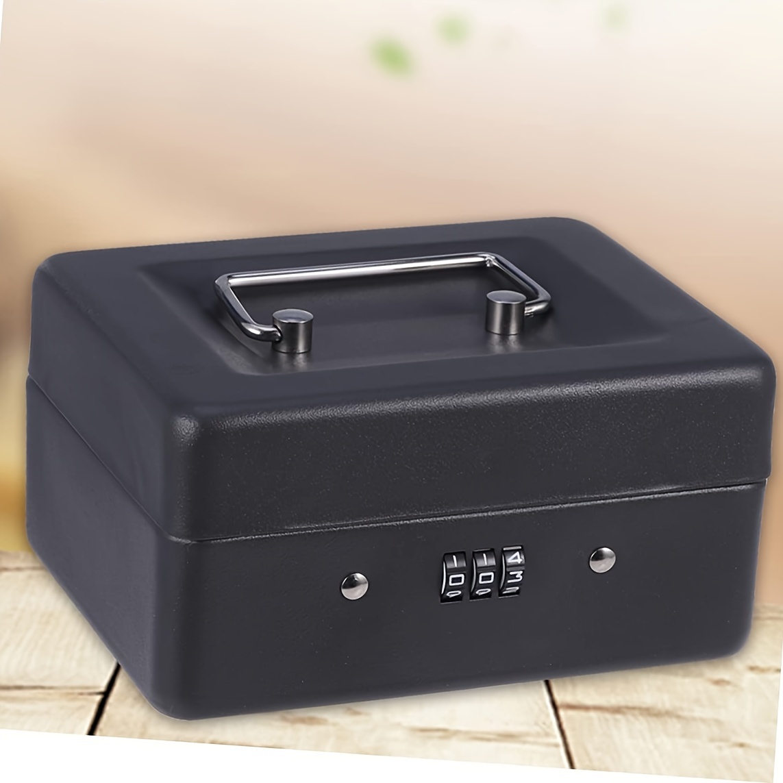 Compact Metal Cash Box With Combination Lock Safe And Money Tray, Ensuring  Security 5.91x4.72x2.76inch Black, Shop On Temu And Start Saving