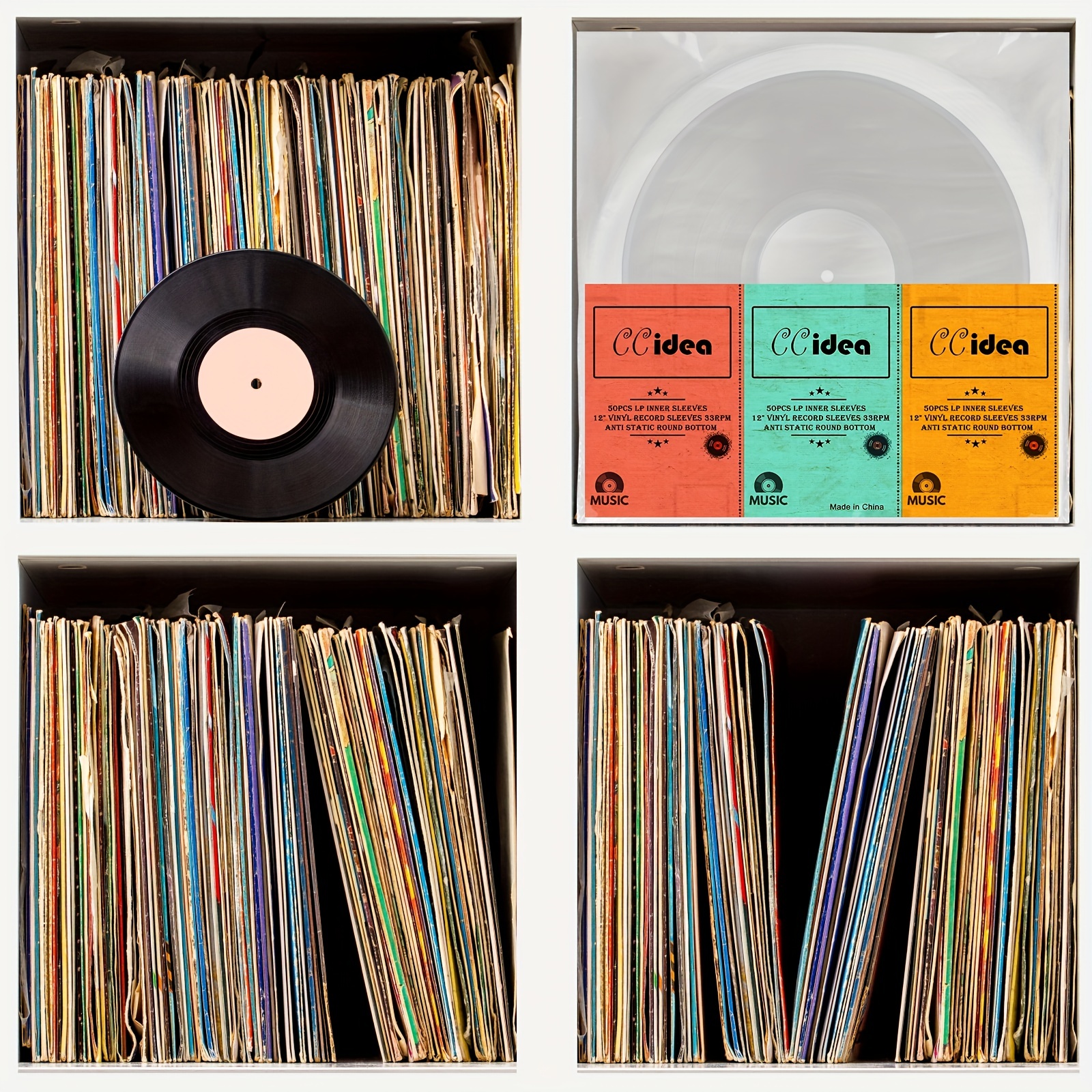 Ccidea Vinyl Record Sleeves (3mil Inner Sleeves No Flap ) - Temu