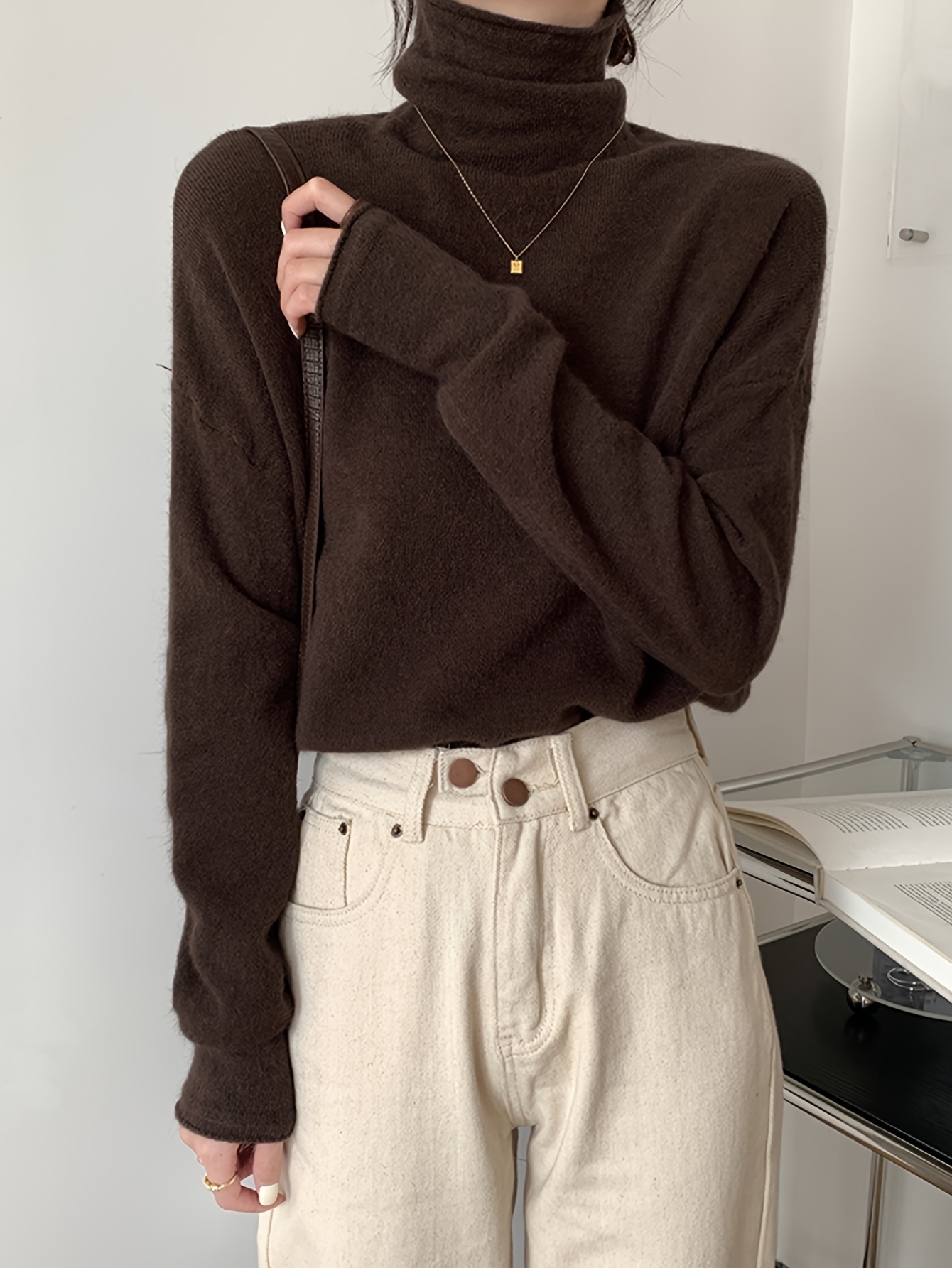 Aesthetic discount turtleneck sweater