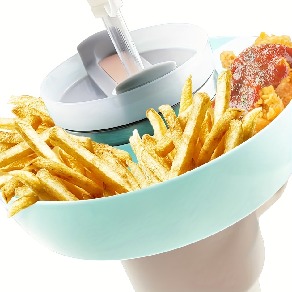 Silicone Snack Tray With Handle Snack Bowl Reusable Snack - Temu