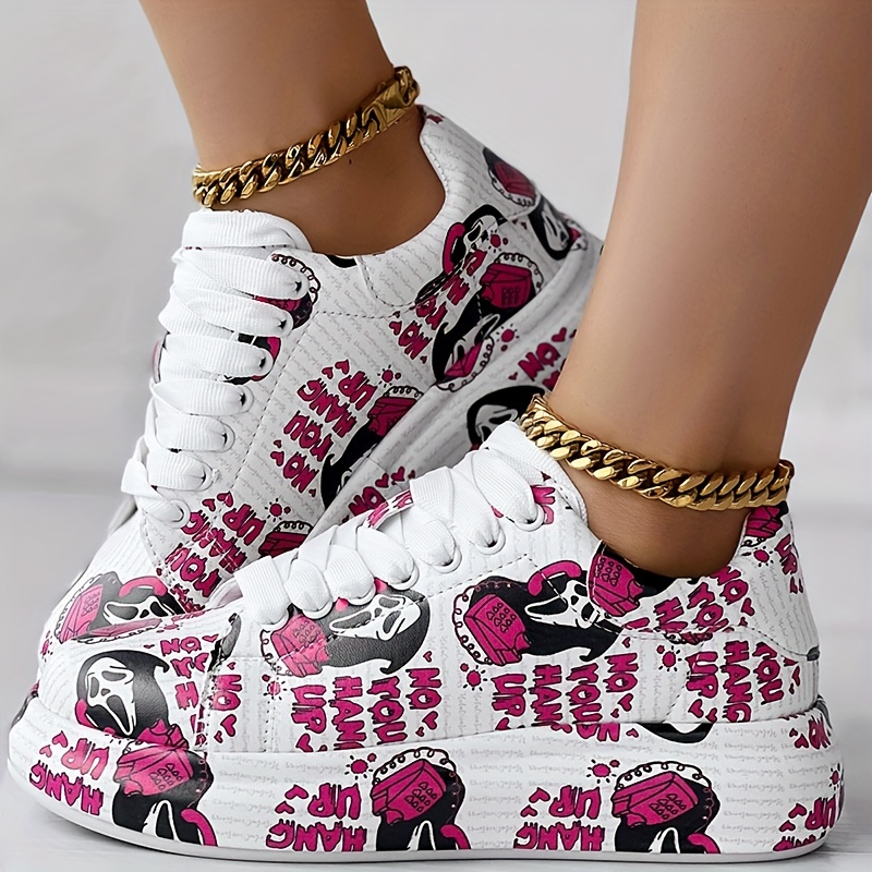 Women's Cartoon Print Knitted Sneakers, Slip On Shock Absorption Flat  Sporty Shoes, Lightweight Low-top Casual Shoes - Temu Bahrain