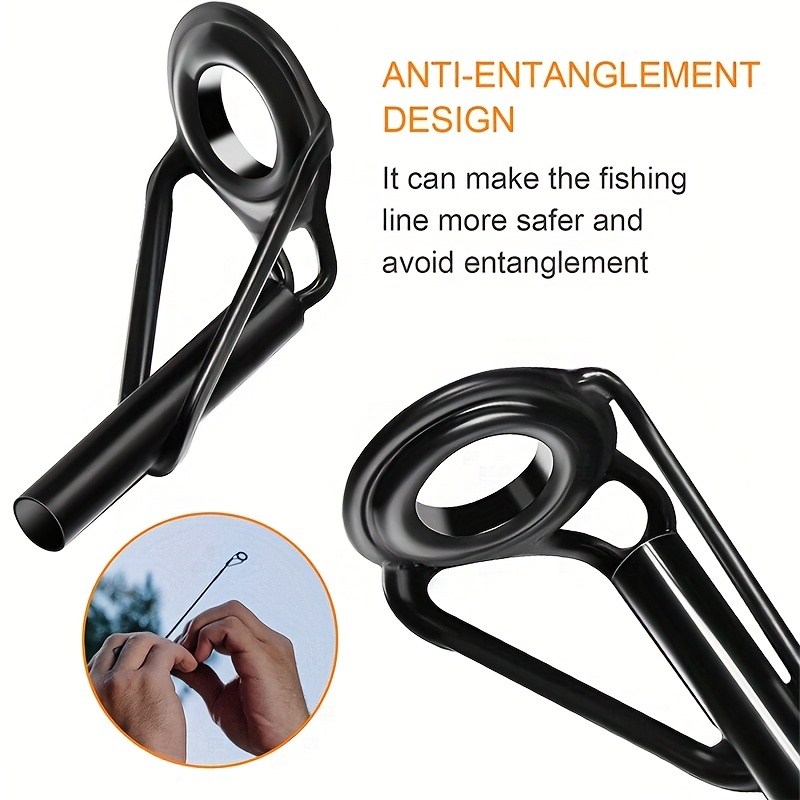 Cheap 80pcs Fishing Rod Tips Stainless Steel Ceramic Ring Guide Replacement Fishing  Rod Repair Kit