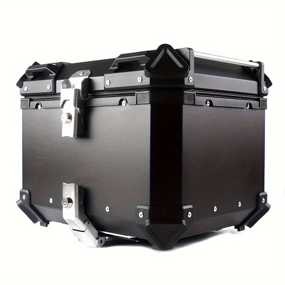 Motorcycle Top Tail Box 11.89gal Thickened Aluminum Alloy Hard Motorcycle  Trunk And Bracket Sturdy Luggage Storage Travel Box-applicable To Cycling