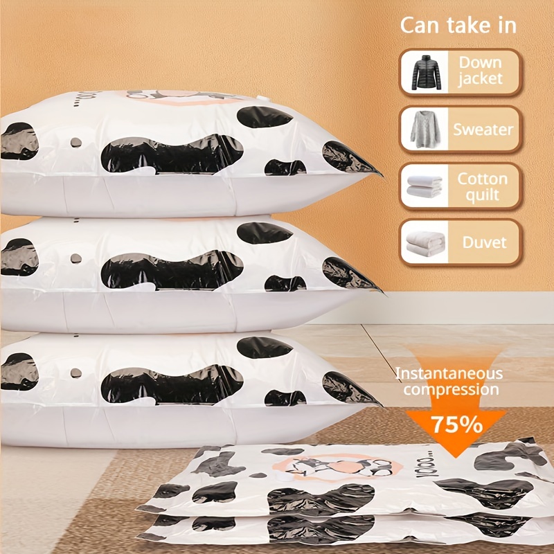 Cute Vacuum Compression Storage Bags, Sealed Moving Bags For Clothes,  Blankets, Shirts, Household Space Saving Organizer For Dorm, Closet,  Wardrobe, Bedroom, Bathroom - Temu