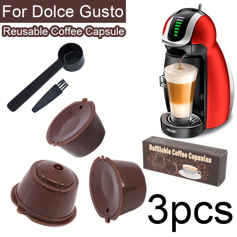 3pcs Refillable Dolce Gusto Coffee Capsule Nescafe Capsulas De Cafe  Recargables Dolce Gusto Tassimo Coffee Accessories Barista