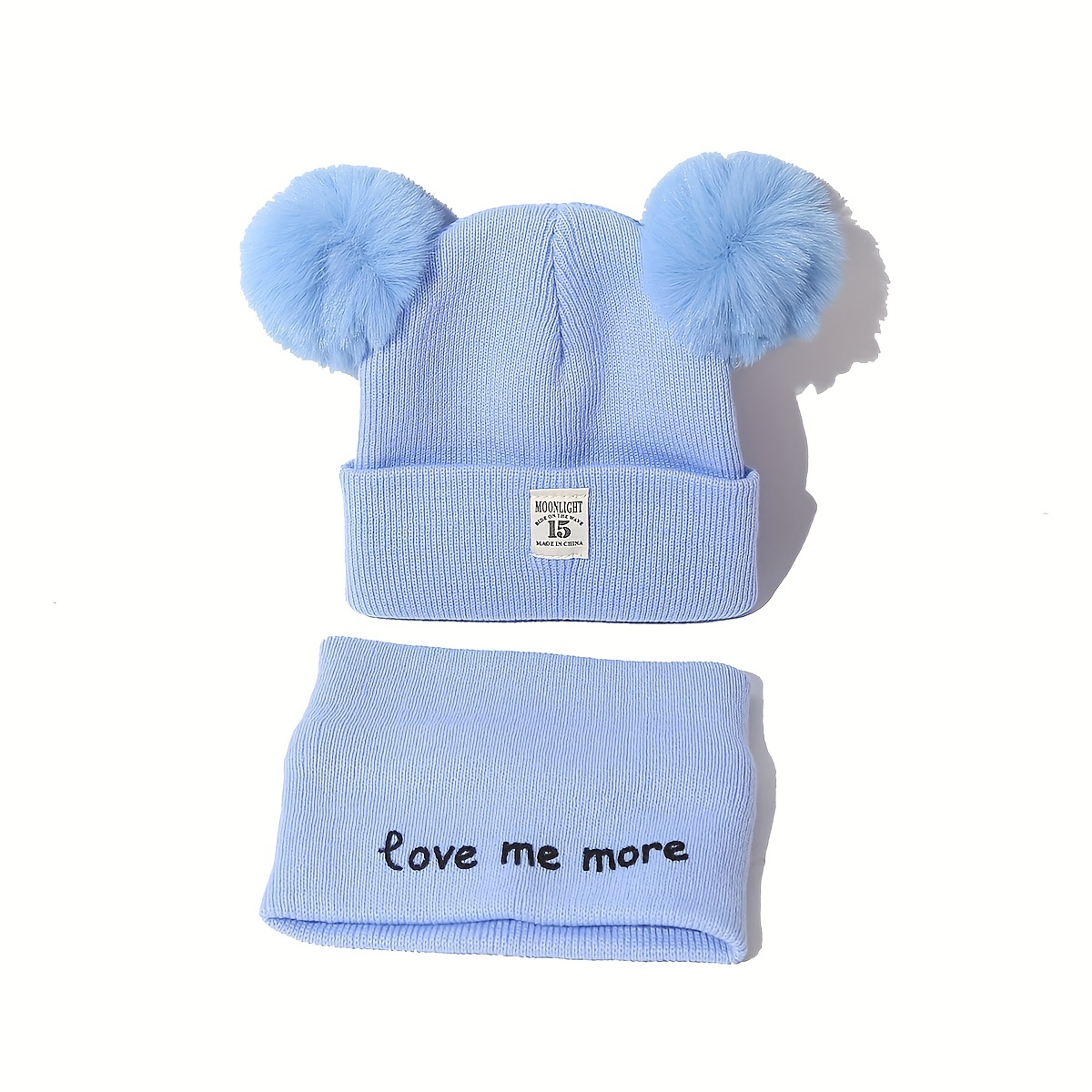 kids winter toddler baby kids faux fur hat cap beanie with 2 two