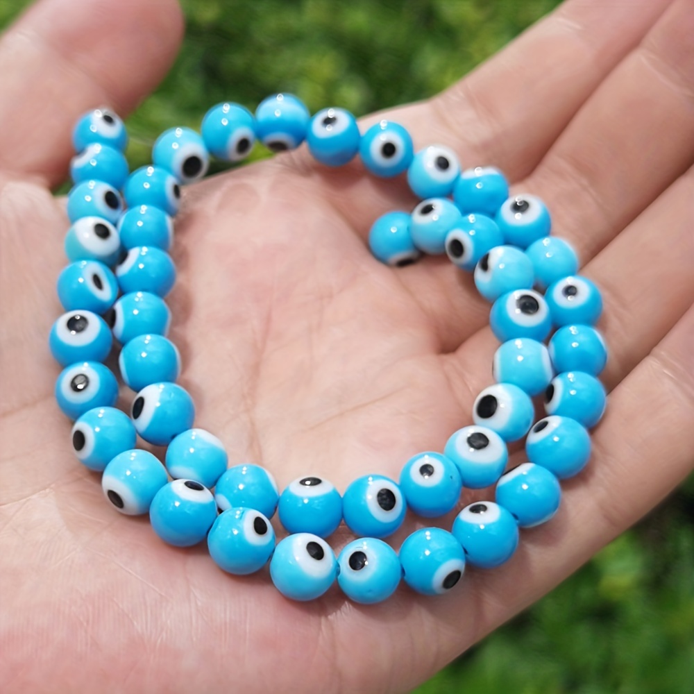 Royal Blue Resin Beads Evil Eye Round Eyeball Beads Devil's - Temu