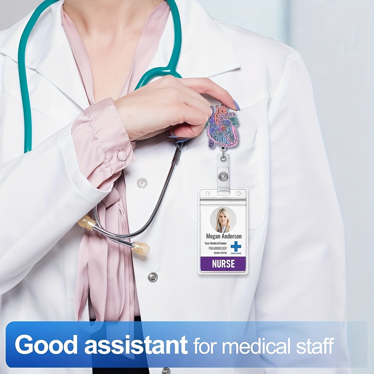 Cardiac Badge Reel Holder Retractable Id Clip Nurse Nursing - Temu