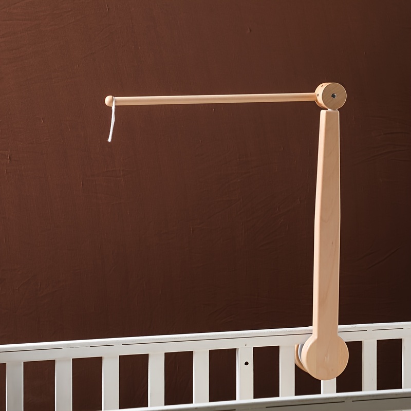 Wooden Rotatable Crib Bell Holder Mosquito Net Hanging Rod Bed