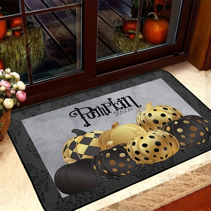 Halloween Night Pumpkins Spiders Door Mat Non slip Washable - Temu