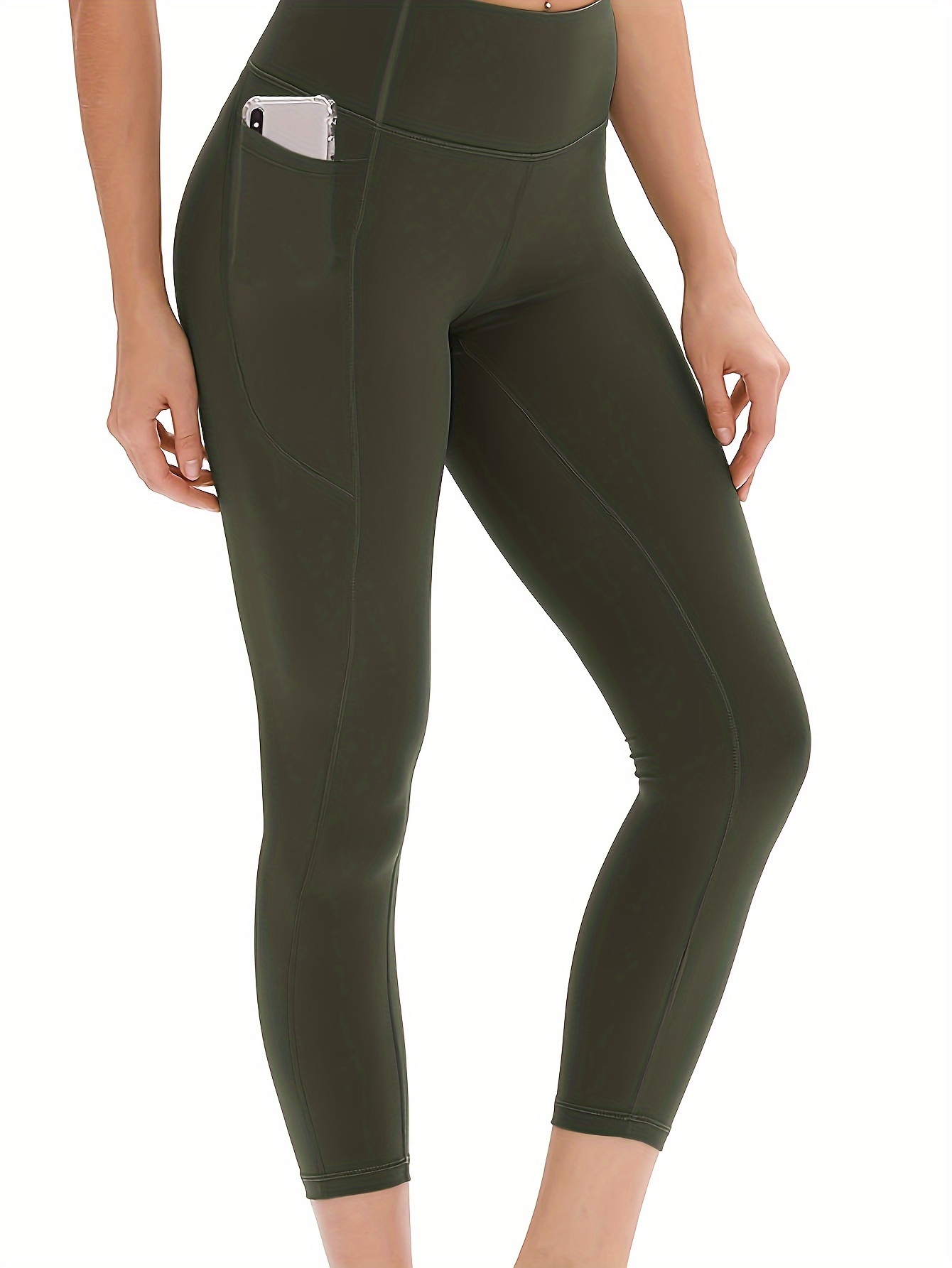 Solid color capri on sale leggings