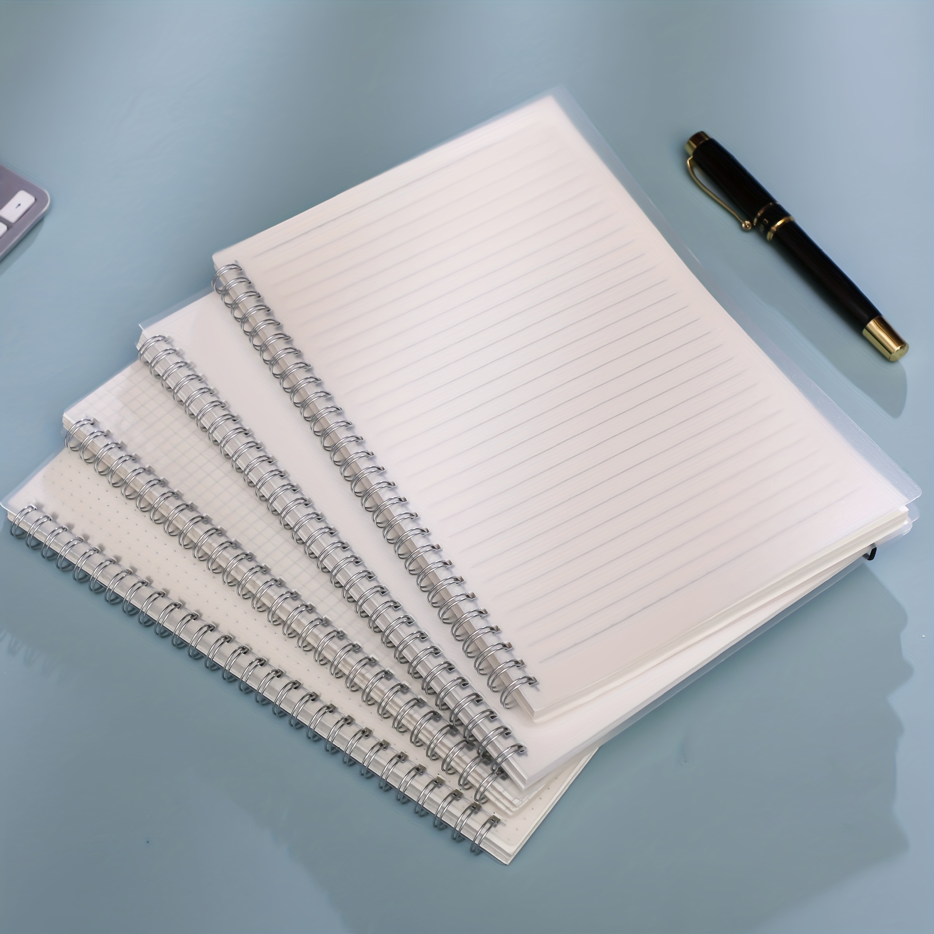 Transparent Hardcover Ruled Spiral Notebook Lined Journal Writing Diary