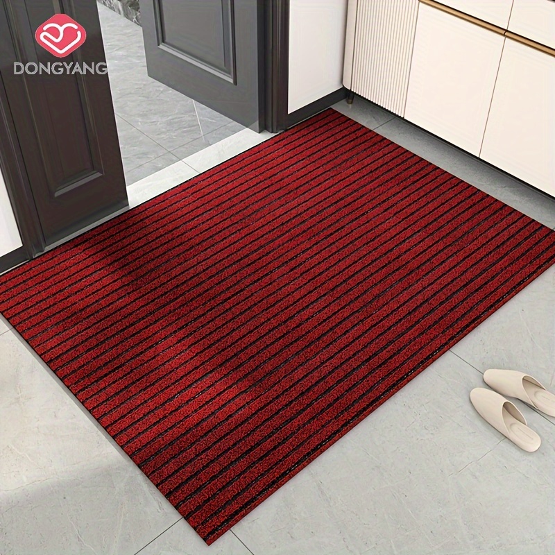 1pc striped dirt resistant floor mat waterproof non slip floor mat outdoor entrance doormat entryway mat front porch doormat   and dust removal mat entryway wear resistant   mat   cut carpet easy to clean and   rug details 12