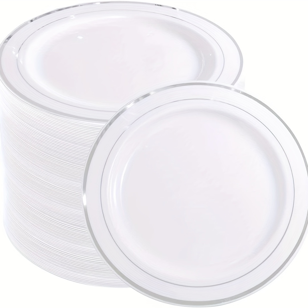 Artena Platos de ensalada de cerámica en relieve, platos llanos blancos de  8 pulgadas, juego de 4 platos de cocina, platos de pasta para aperitivos