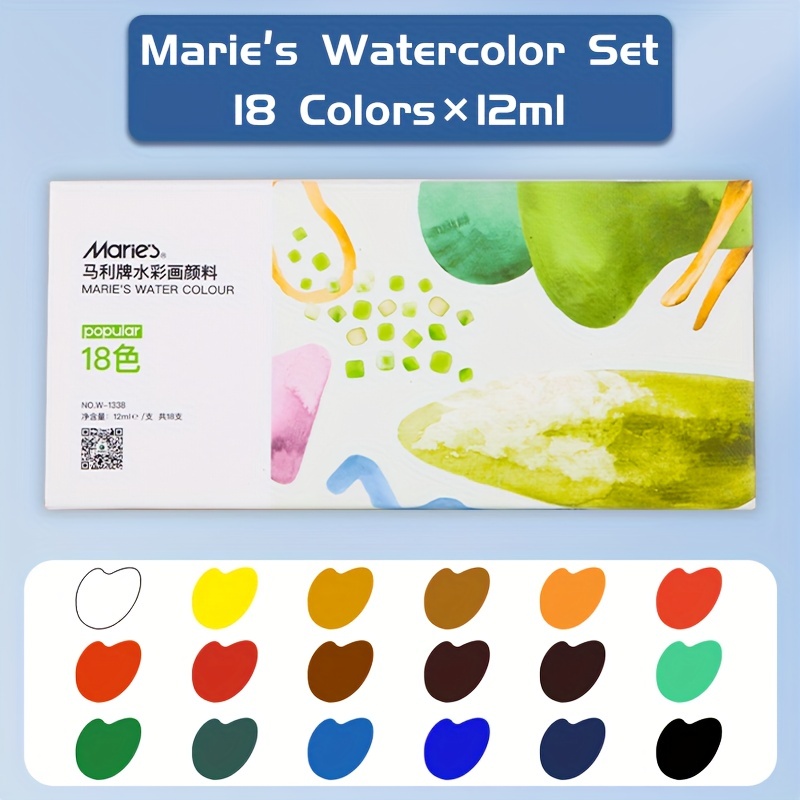 Marie's Gouache Paint Set 12/18/24 Colors* Tubes artist - Temu