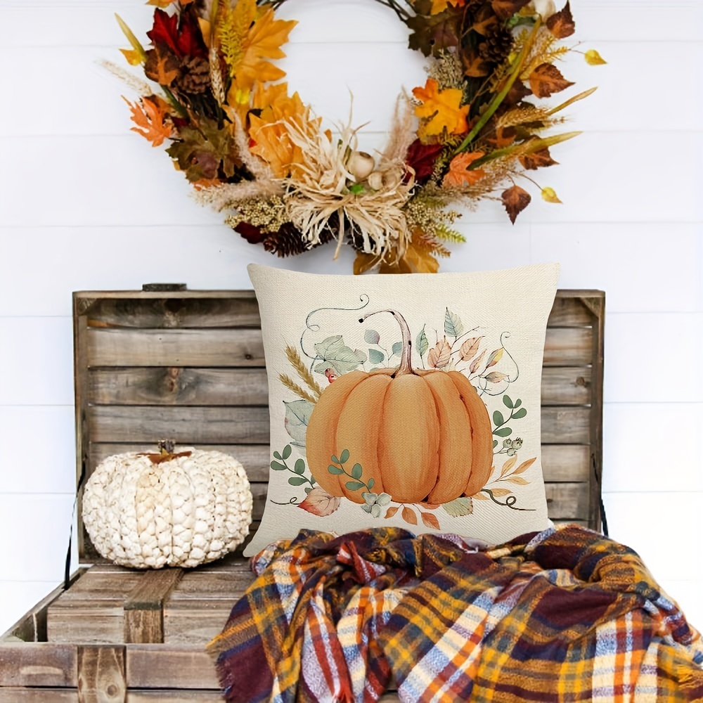 Hello Fall Hello Pumpkin Throw Pillow Covers Autumn - Temu