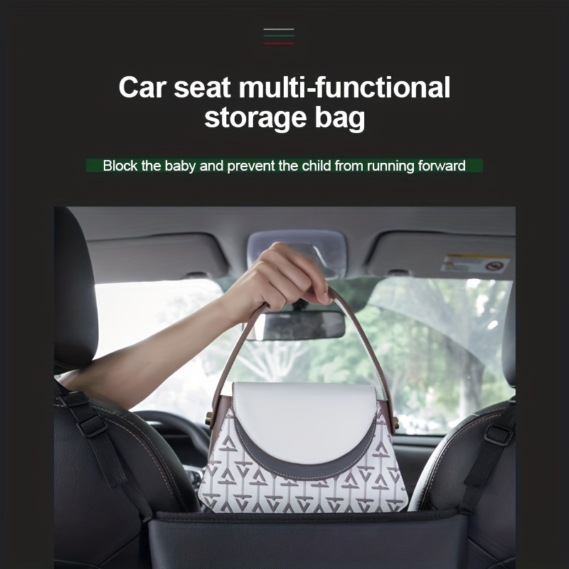 Leather Car Handbag Holders Car Organizers Between Seats Hanging Organizer  Storage Bag For Car - Temu