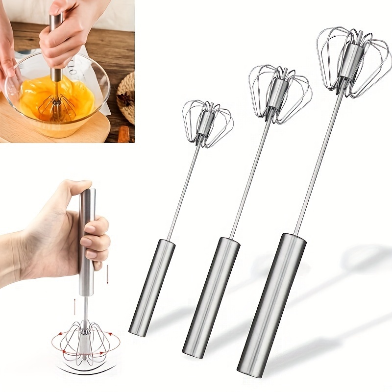 Large Stainless Steel Semi automatic Egg Beater Home Baking - Temu